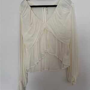 Elegant Cream Women's Top